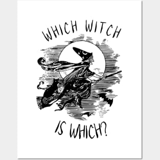 Which Witch is Witch funny Halloween Design Posters and Art